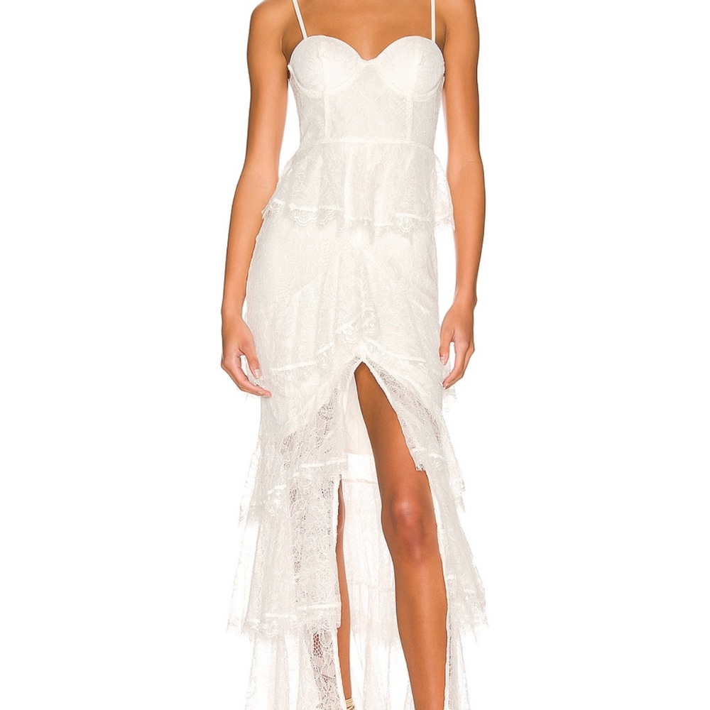 Majorelle Zelda fitz gown in ivory